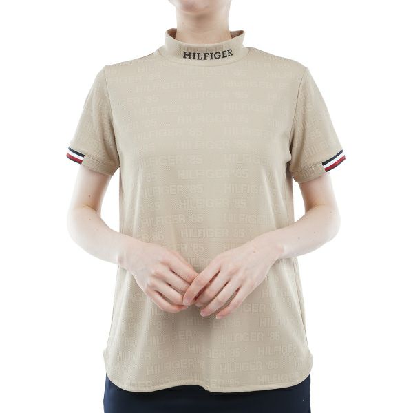 トミー ヒルフィガー ゴルフ Tommy Hilfiger Golf レディース レディース エンボスロゴジャカード 半袖モックシャツ THLA411 詳細2