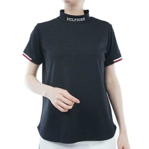 トミー ヒルフィガー ゴルフ Tommy Hilfiger Golf レディース レディース エンボスロゴジャカード 半袖モックシャツ THLA411 詳細3