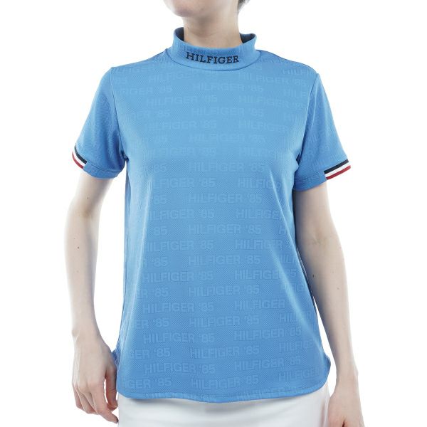 トミー ヒルフィガー ゴルフ Tommy Hilfiger Golf レディース レディース エンボスロゴジャカード 半袖モックシャツ THLA411 詳細4