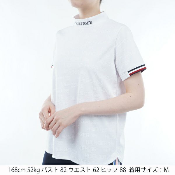 トミー ヒルフィガー ゴルフ Tommy Hilfiger Golf レディース レディース エンボスロゴジャカード 半袖モックシャツ THLA411 詳細5