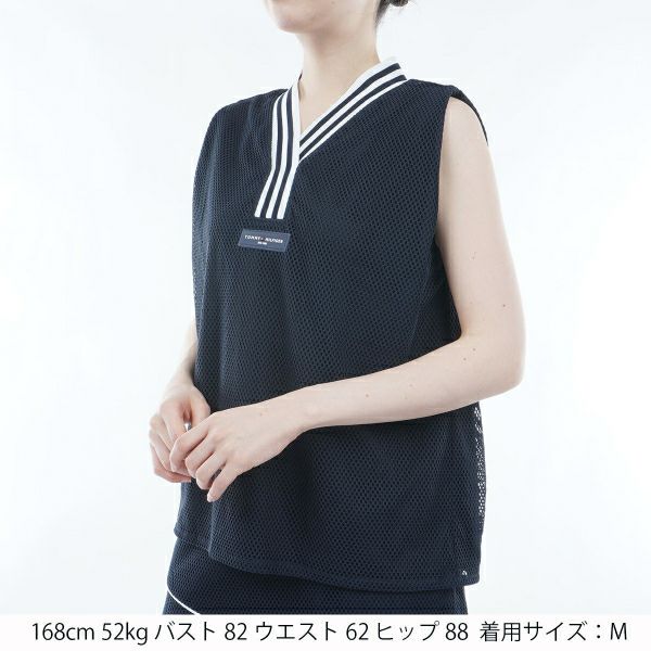 トミー ヒルフィガー ゴルフ Tommy Hilfiger Golf レディース レディース レース ノースリーブVネックシャツ THLA412 詳細3