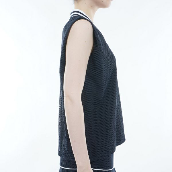 トミー ヒルフィガー ゴルフ Tommy Hilfiger Golf レディース レディース レース ノースリーブVネックシャツ THLA412 詳細8