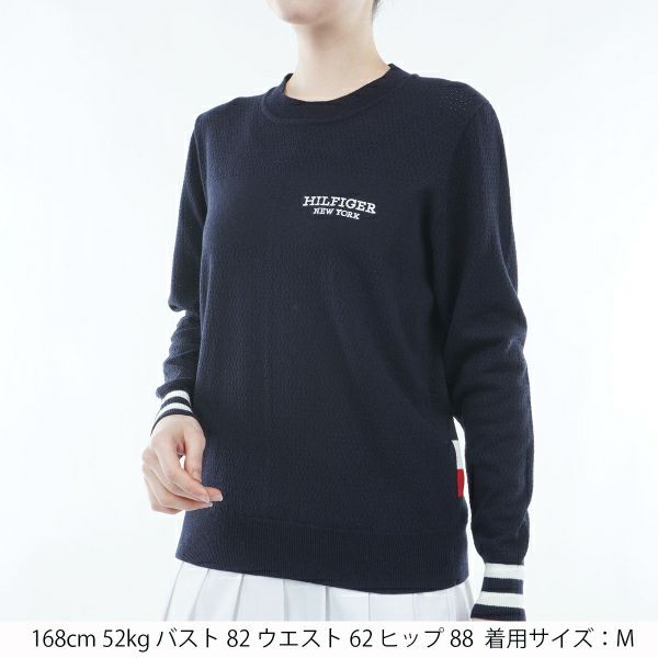 トミー ヒルフィガー ゴルフ Tommy Hilfiger Golf レディース レディース クルーネック メッシュセーター THLA416 詳細8