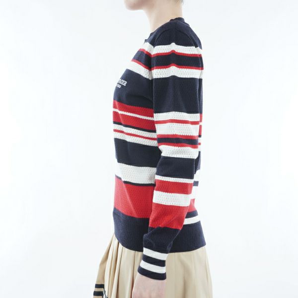 トミー ヒルフィガー ゴルフ Tommy Hilfiger Golf レディース レディース クルーネック メッシュセーター THLA416 詳細10