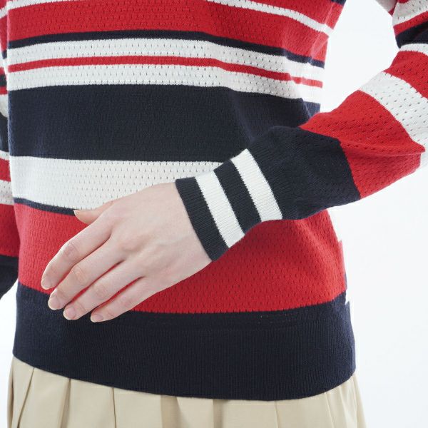 トミー ヒルフィガー ゴルフ Tommy Hilfiger Golf レディース レディース クルーネック メッシュセーター THLA416 詳細13