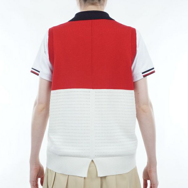 トミー ヒルフィガー ゴルフ Tommy Hilfiger Golf レディース レディース キーネック メッシュニットベスト THLA417 詳細5