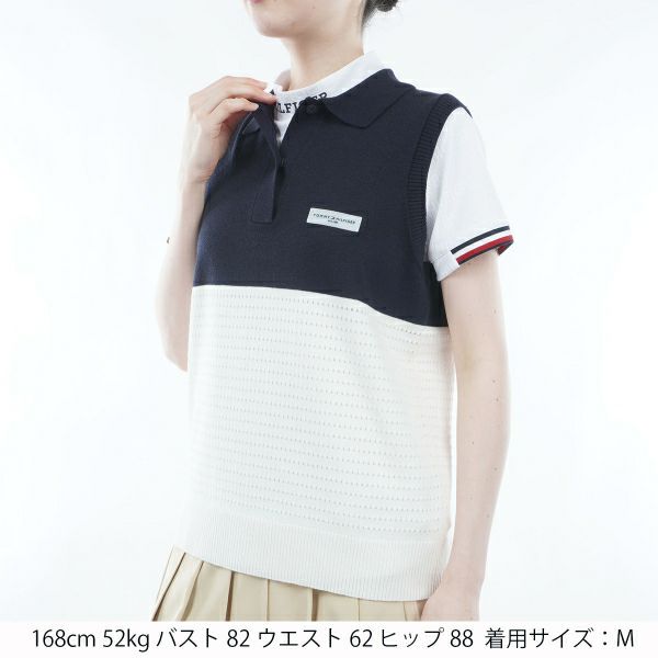 トミー ヒルフィガー ゴルフ Tommy Hilfiger Golf レディース レディース キーネック メッシュニットベスト THLA417 詳細8