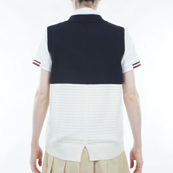 トミー ヒルフィガー ゴルフ Tommy Hilfiger Golf レディース レディース キーネック メッシュニットベスト THLA417 詳細9