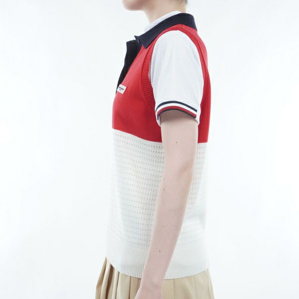 トミー ヒルフィガー ゴルフ Tommy Hilfiger Golf レディース レディース キーネック メッシュニットベスト THLA417 詳細10