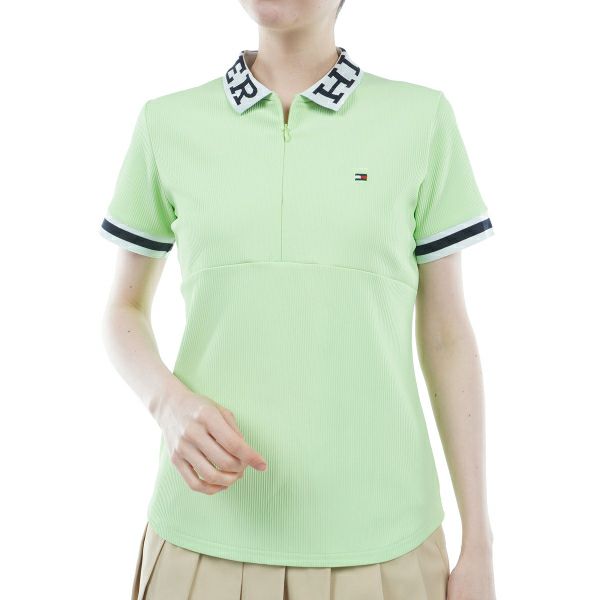 トミー ヒルフィガー ゴルフ Tommy Hilfiger Golf レディース レディース ハイテンション ハーフジップモックシャツ THLA420 詳細1