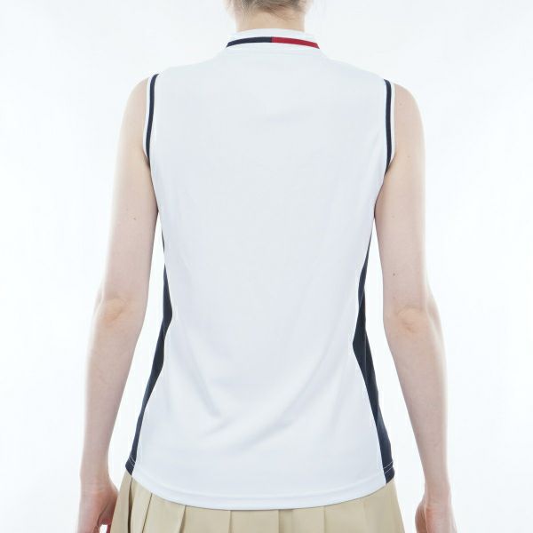 トミー ヒルフィガー ゴルフ Tommy Hilfiger Golf レディース レディース スタンドカラー ノースリーブシャツ THLA421 詳細6
