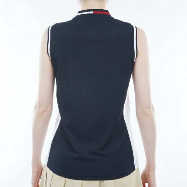 トミー ヒルフィガー ゴルフ Tommy Hilfiger Golf レディース レディース スタンドカラー ノースリーブシャツ THLA421 詳細8