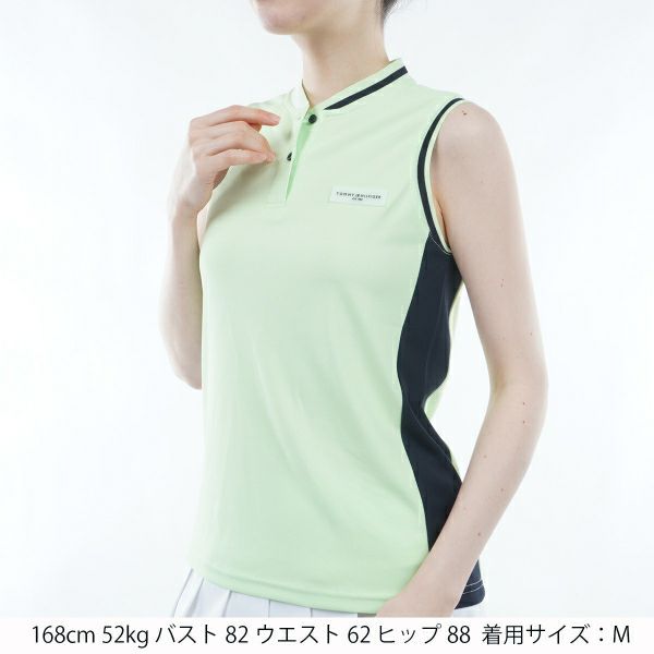 トミー ヒルフィガー ゴルフ Tommy Hilfiger Golf レディース レディース スタンドカラー ノースリーブシャツ THLA421 詳細11