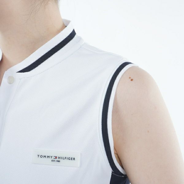 トミー ヒルフィガー ゴルフ Tommy Hilfiger Golf レディース レディース スタンドカラー ノースリーブシャツ THLA421 詳細16