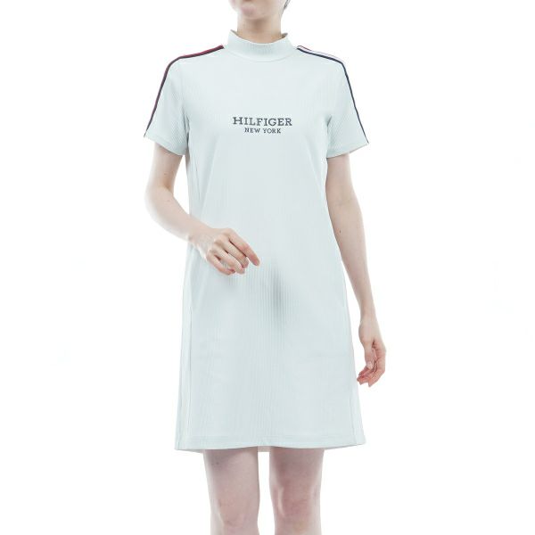 トミー ヒルフィガー ゴルフ Tommy Hilfiger Golf レディース レディース ハイテンション 半袖モックワンピース THLA423 詳細1