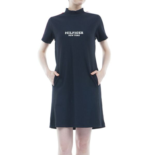 トミー ヒルフィガー ゴルフ Tommy Hilfiger Golf レディース レディース ハイテンション 半袖モックワンピース THLA423 詳細2