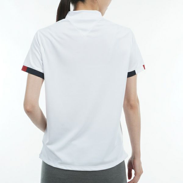 トミー ヒルフィガー ゴルフ Tommy Hilfiger Golf レディース レディース ストライプカフス 半袖モックシャツ THLA428 詳細11