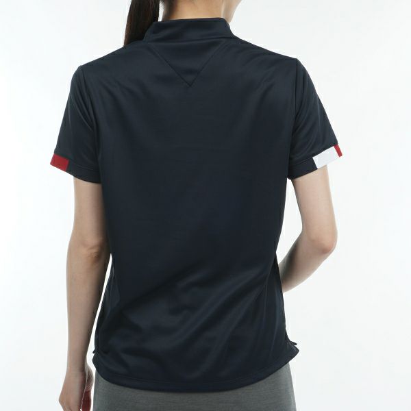 トミー ヒルフィガー ゴルフ Tommy Hilfiger Golf レディース レディース ストライプカフス 半袖モックシャツ THLA428 詳細13