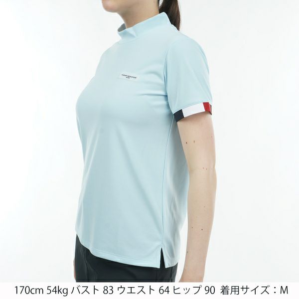 トミー ヒルフィガー ゴルフ Tommy Hilfiger Golf レディース レディース ストライプカフス 半袖モックシャツ THLA428 詳細14