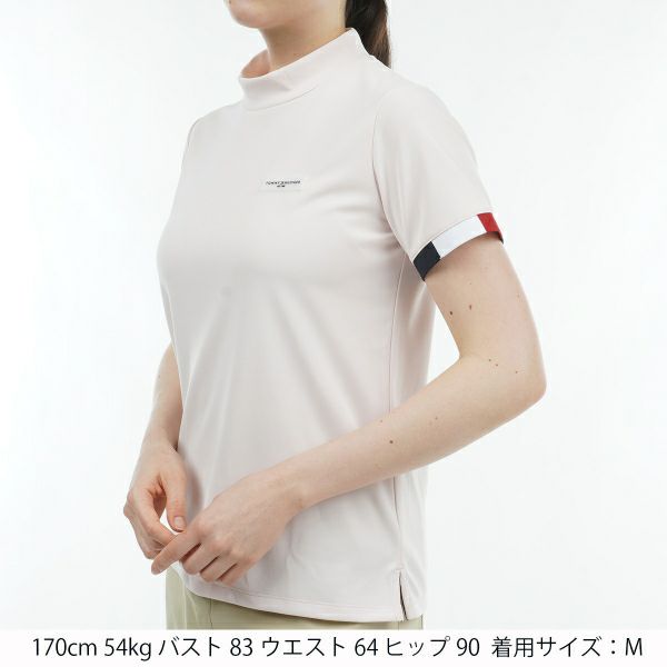 トミー ヒルフィガー ゴルフ Tommy Hilfiger Golf レディース レディース ストライプカフス 半袖モックシャツ THLA428 詳細18