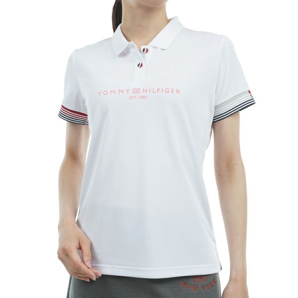 トミー ヒルフィガー ゴルフ Tommy Hilfiger Golf レディース レディース フロントロゴ 半袖ポロシャツ THLA429 詳細2