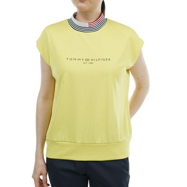 トミー ヒルフィガー ゴルフ Tommy Hilfiger Golf レディース レディース フロントロゴ フレンチスリーブモックシャツ THLA430 詳細5
