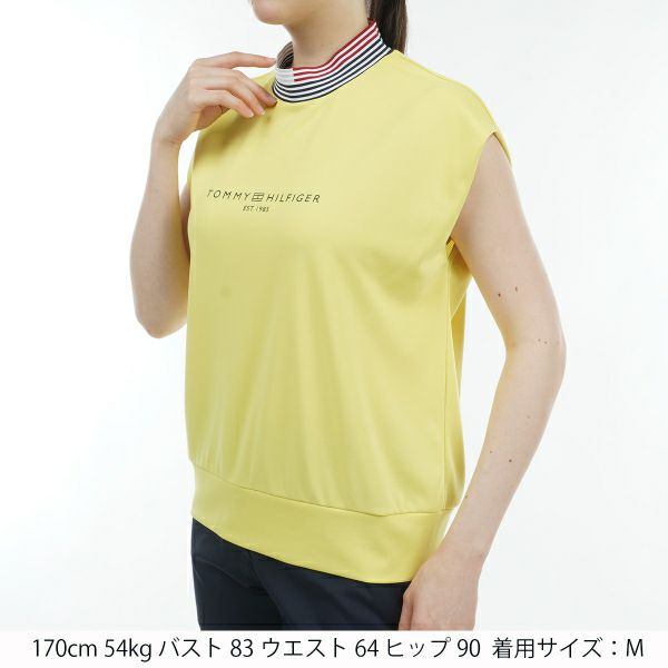 トミー ヒルフィガー ゴルフ Tommy Hilfiger Golf レディース レディース フロントロゴ フレンチスリーブモックシャツ THLA430 詳細14