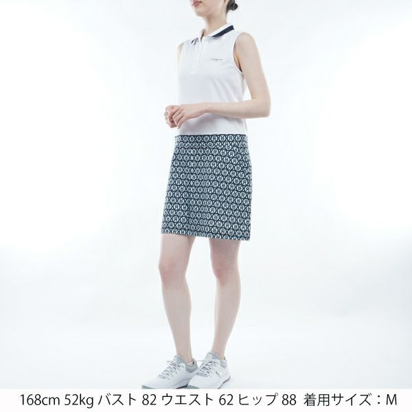 トミー ヒルフィガー ゴルフ Tommy Hilfiger Golf レディース レディース モノグラムコンビ ノースリーブワンピース THLA437 詳細6
