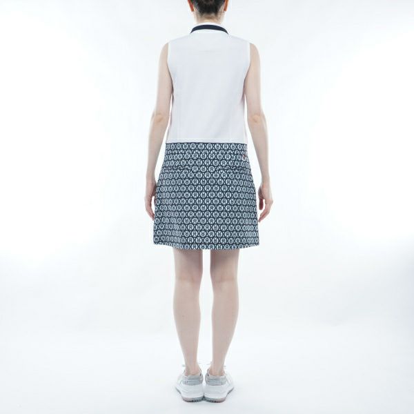 トミー ヒルフィガー ゴルフ Tommy Hilfiger Golf レディース レディース モノグラムコンビ ノースリーブワンピース THLA437 詳細7