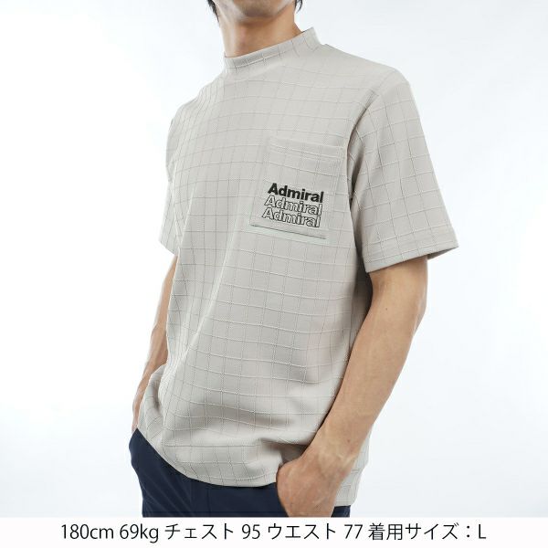 アドミラル ゴルフ Admiral GOLF メンズ メンズ グリッドオーバー モックシャツ ADMA403 詳細5