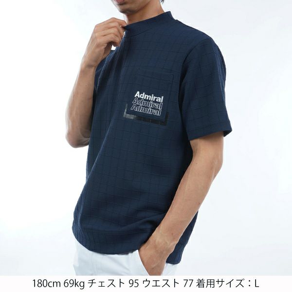 アドミラル ゴルフ Admiral GOLF メンズ メンズ グリッドオーバー モックシャツ ADMA403 詳細11