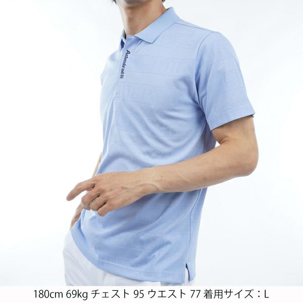 アドミラル ゴルフ Admiral GOLF メンズ メンズ ロゴジャカード ポロシャツ ADMA405 詳細5