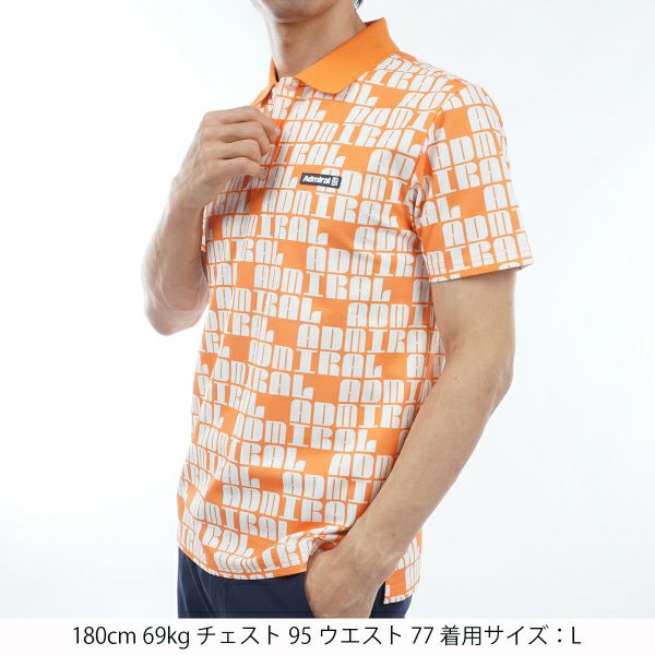 アドミラル ゴルフ Admiral GOLF メンズ メンズ ロゴモノグラム ポロシャツ ADMA406 詳細6