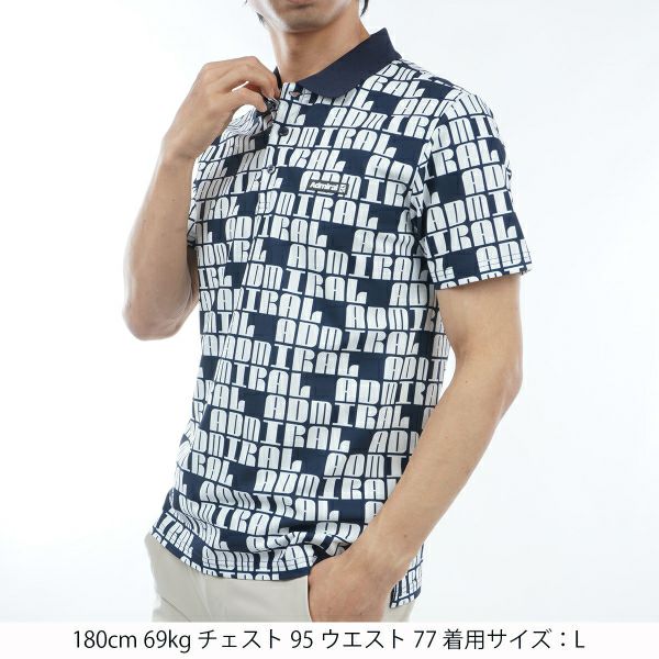 アドミラル ゴルフ Admiral GOLF メンズ メンズ ロゴモノグラム ポロシャツ ADMA406 詳細12