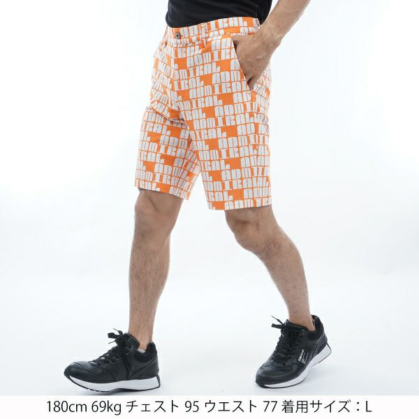 アドミラル ゴルフ Admiral GOLF メンズ メンズ ロゴモノグラム ストレッチ ショートパンツ ADMA410 詳細6