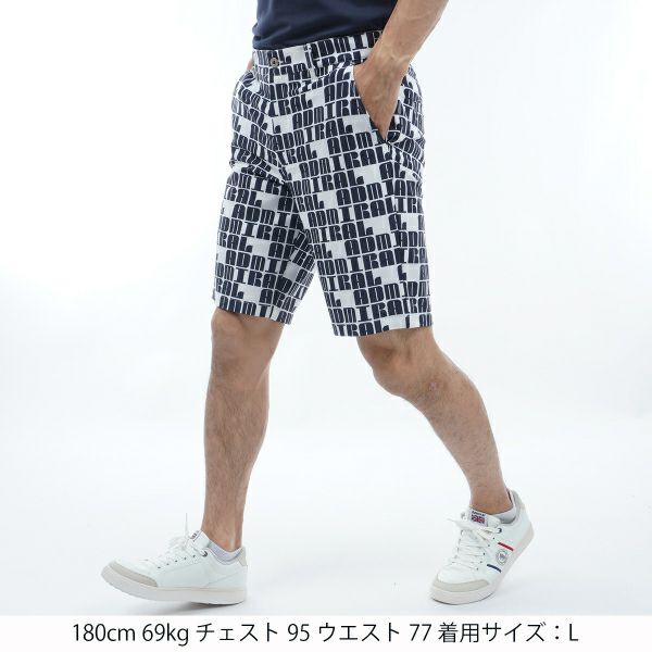 アドミラル ゴルフ Admiral GOLF メンズ メンズ ロゴモノグラム ストレッチ ショートパンツ ADMA410 詳細8