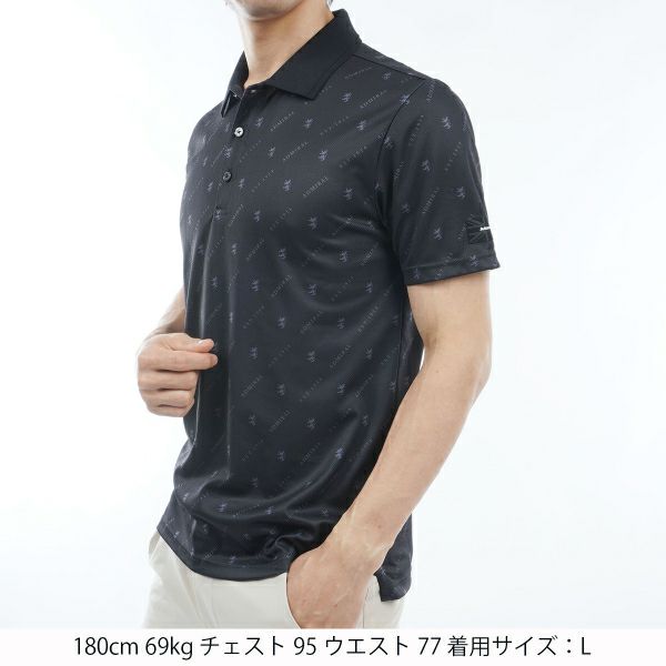 アドミラル ゴルフ Admiral GOLF メンズ メンズ モノグラム ポロシャツ ADMA415 詳細6