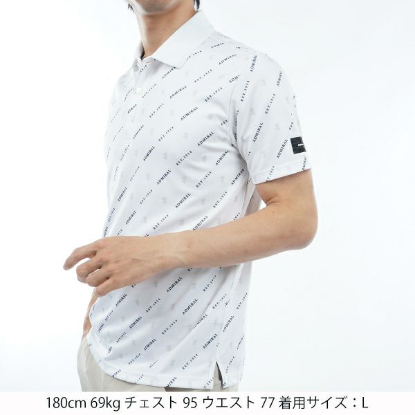 アドミラル ゴルフ Admiral GOLF メンズ メンズ モノグラム ポロシャツ ADMA415 詳細8