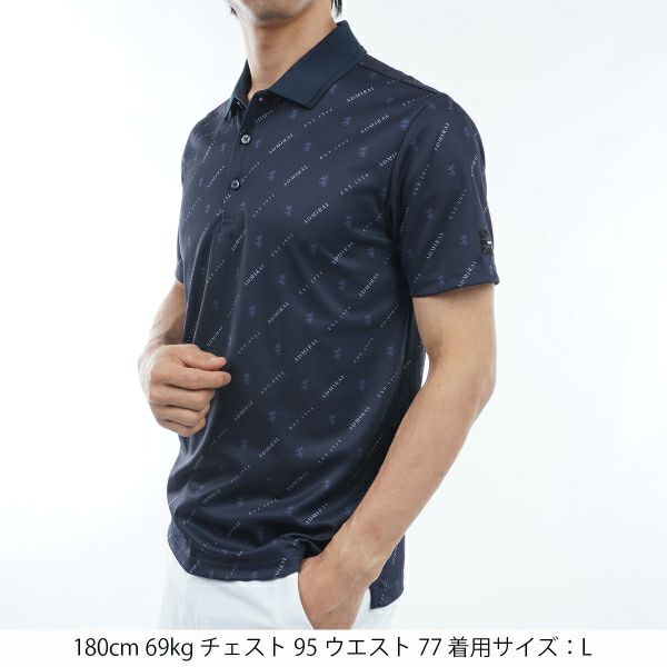 アドミラル ゴルフ Admiral GOLF メンズ メンズ モノグラム ポロシャツ ADMA415 詳細12