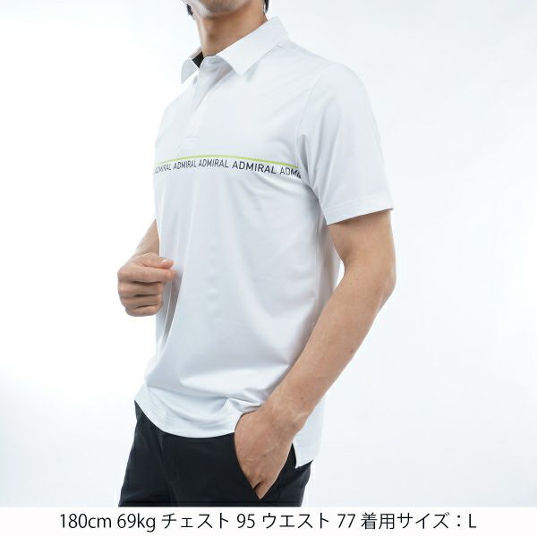 アドミラル ゴルフ Admiral GOLF メンズ メンズ ラインロゴ　シャツ ADMA428 詳細6
