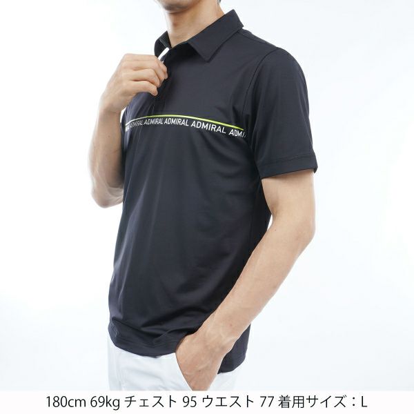 アドミラル ゴルフ Admiral GOLF メンズ メンズ ラインロゴ　シャツ ADMA428 詳細8