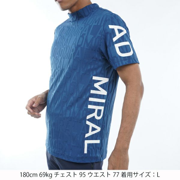 アドミラル ゴルフ Admiral GOLF メンズ メンズ リンクスジャカード モックシャツ ADMA429 詳細5