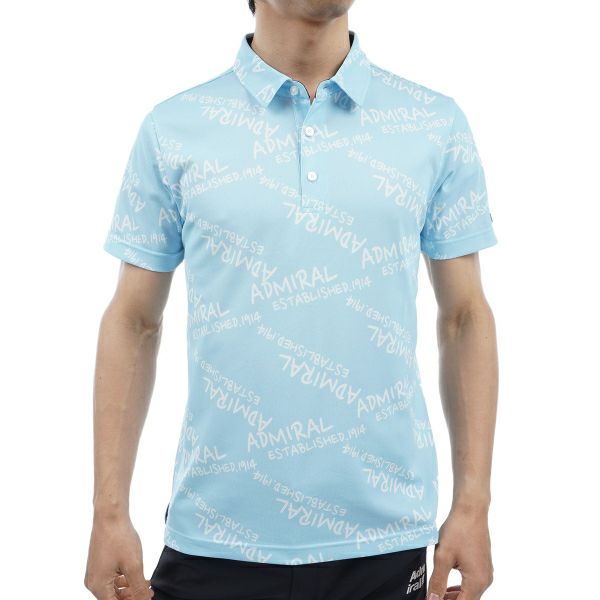 アドミラル ゴルフ Admiral GOLF メンズ メンズ ランダムロゴ プリントシャツ ADMA433 詳細1