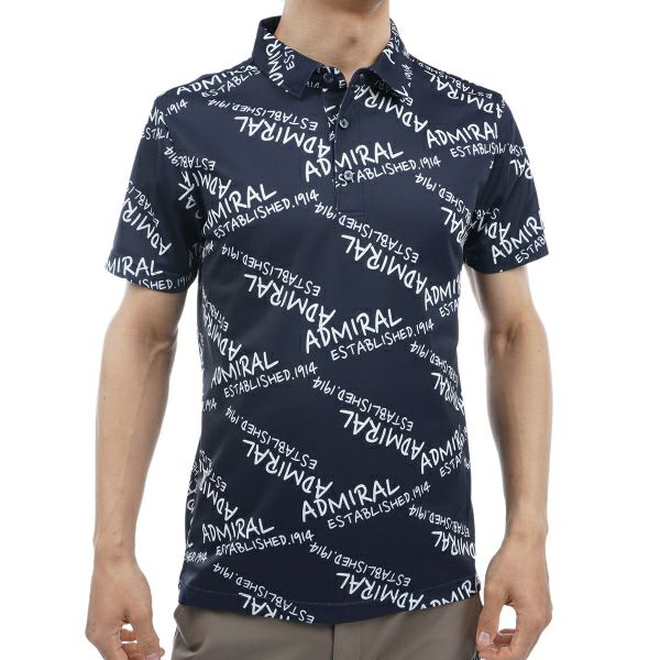 アドミラル ゴルフ Admiral GOLF メンズ メンズ ランダムロゴ プリントシャツ ADMA433 詳細3