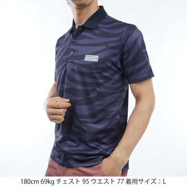 アドミラル ゴルフ Admiral GOLF メンズ メンズ ゼブラ柄 ポロシャツ ADMA439 詳細5