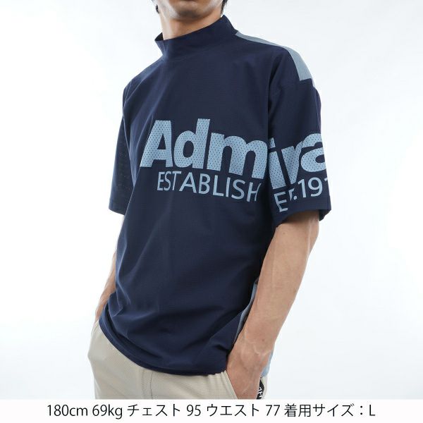 アドミラル ゴルフ Admiral GOLF メンズ メンズ フレックスドライ モックシャツ ADMA440 詳細8