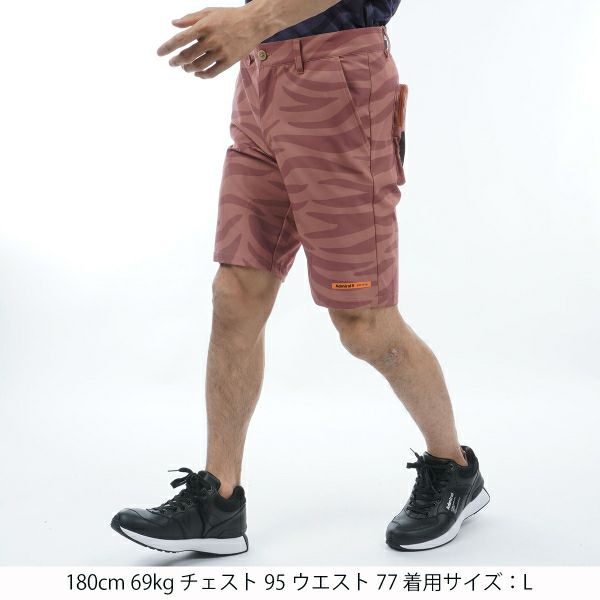 アドミラル ゴルフ Admiral GOLF メンズ メンズ バックディンプル ゼブラ柄 ショートパンツ ADMA442 詳細11