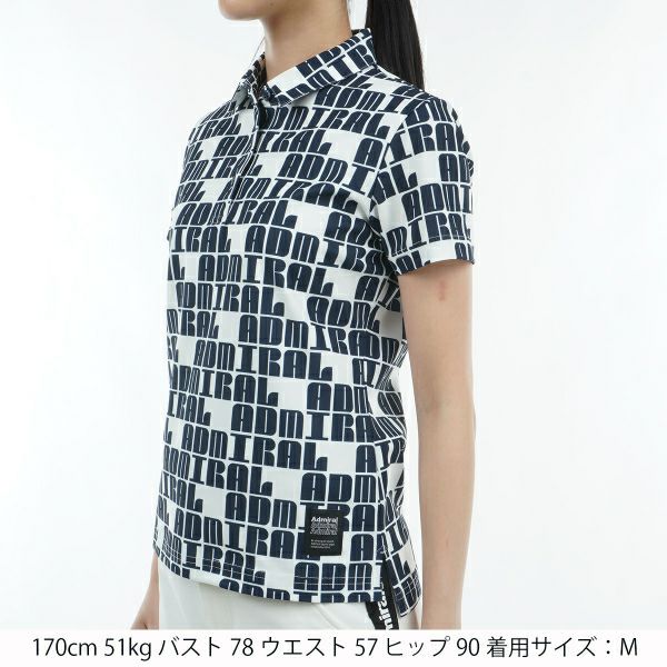 アドミラル ゴルフ Admiral GOLF レディース レディース ロゴモノグラム ポロシャツ ADLA402 詳細6