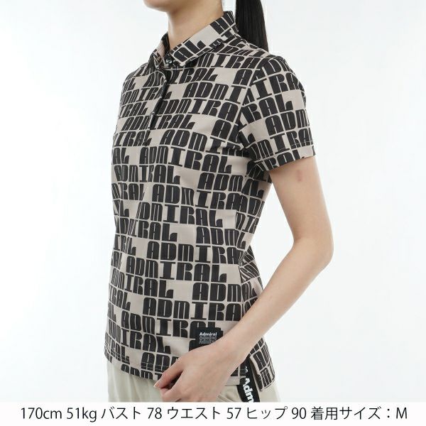 アドミラル ゴルフ Admiral GOLF レディース レディース ロゴモノグラム ポロシャツ ADLA402 詳細8
