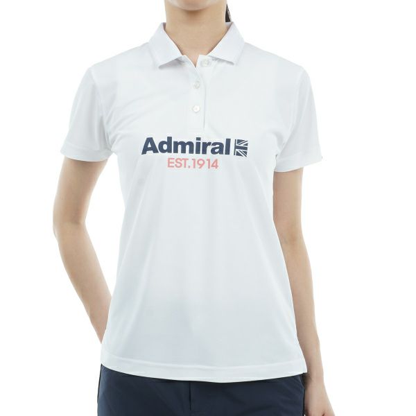 アドミラル ゴルフ Admiral GOLF レディース レディース リサイクルカノコ ロゴ ポロシャツ ADLA410 詳細2